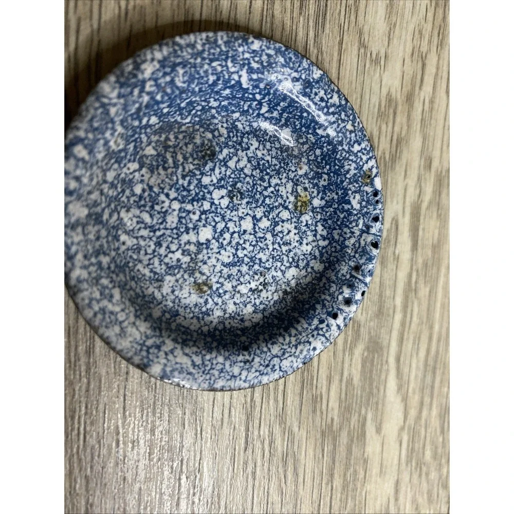Antique‎ German Doll Kitchen Pans Rare Blue Speckled Granite Ware Bing Marklin